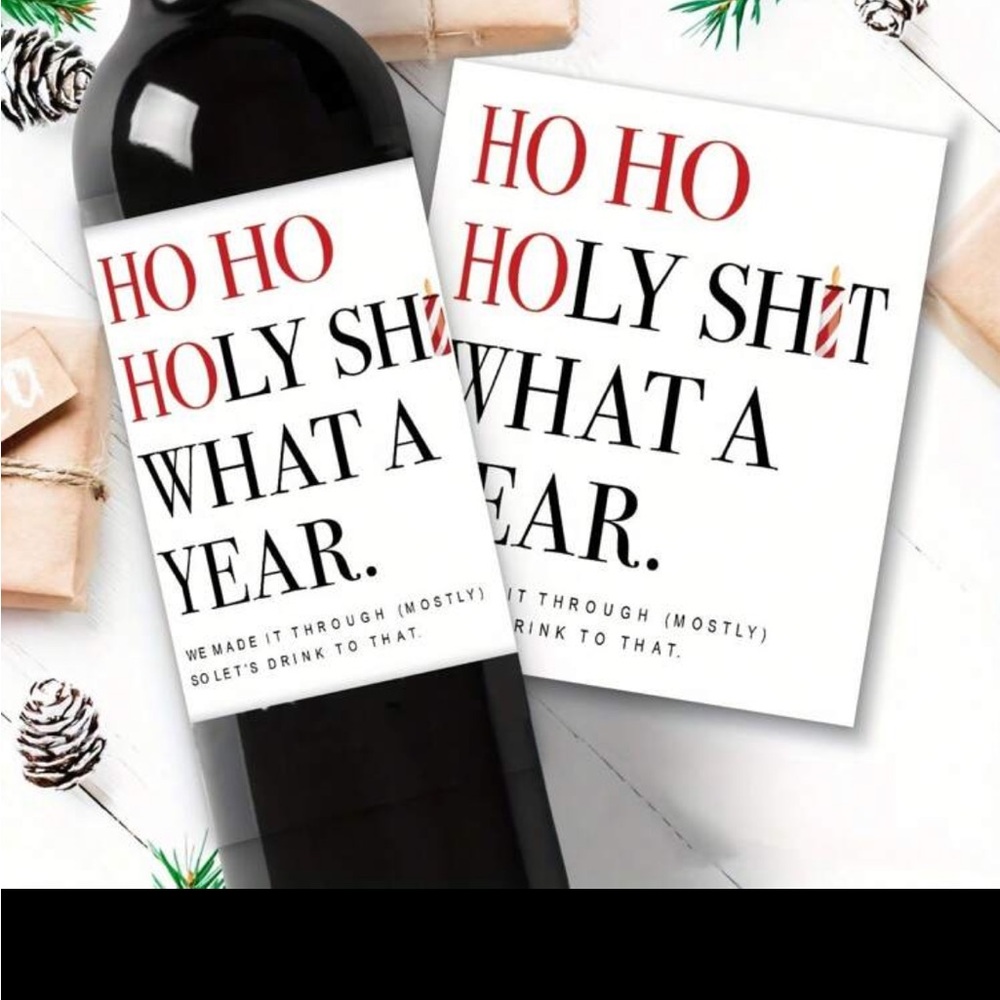 Holiday wine bottle labels!